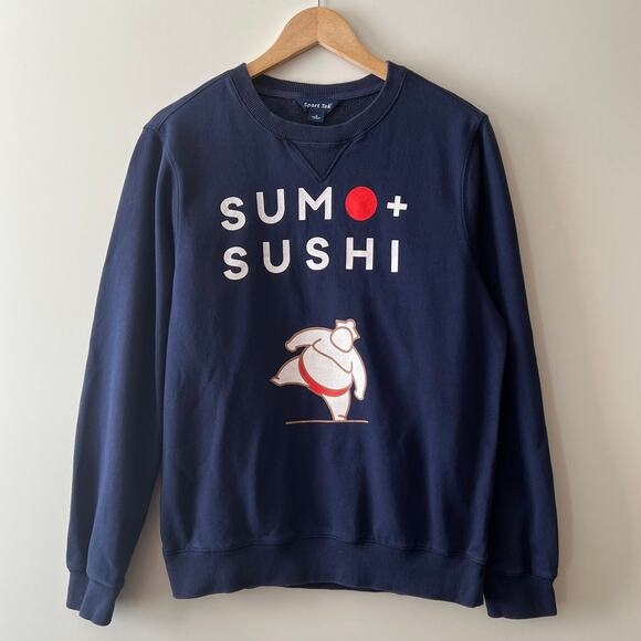 Sumo Sushi Graphic Sweatshirt Navy Size Small - Picture 6 of 6
